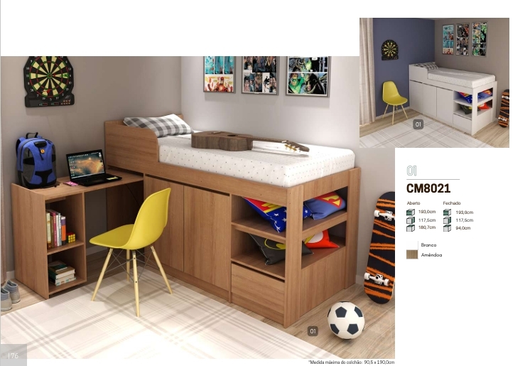 Cama Multifuncional | CM8021 | Tecnomobili 0825