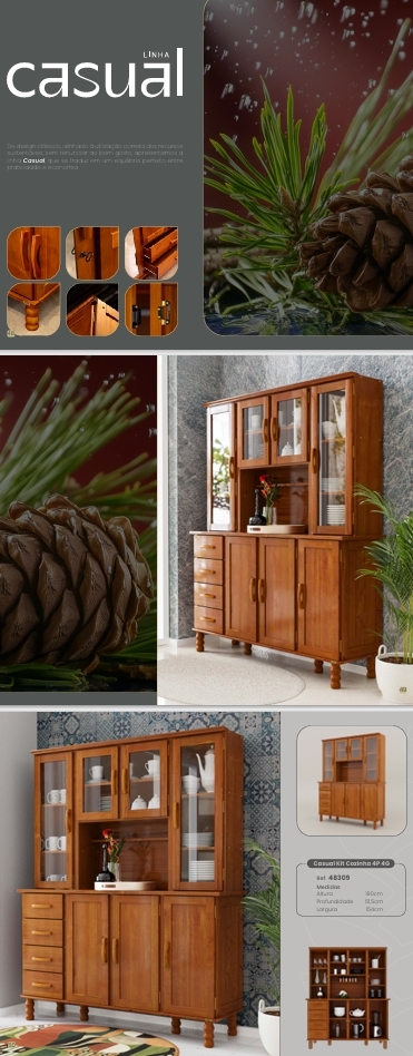 Linha Casual |  Casual Kit Cozinha 4P 4G | 48309 | Serpil 0625