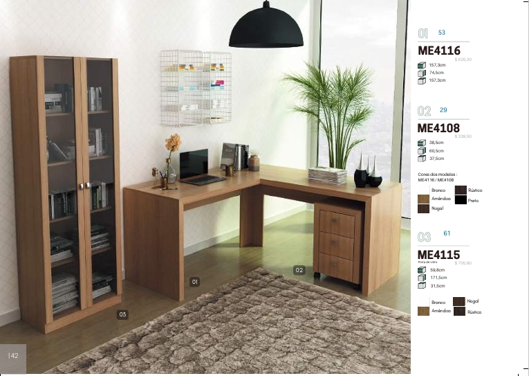 Conjunto Escritório | ME4116 - ME4108 - ME4115 | Venda:-15% |  Tecnomobili 0925