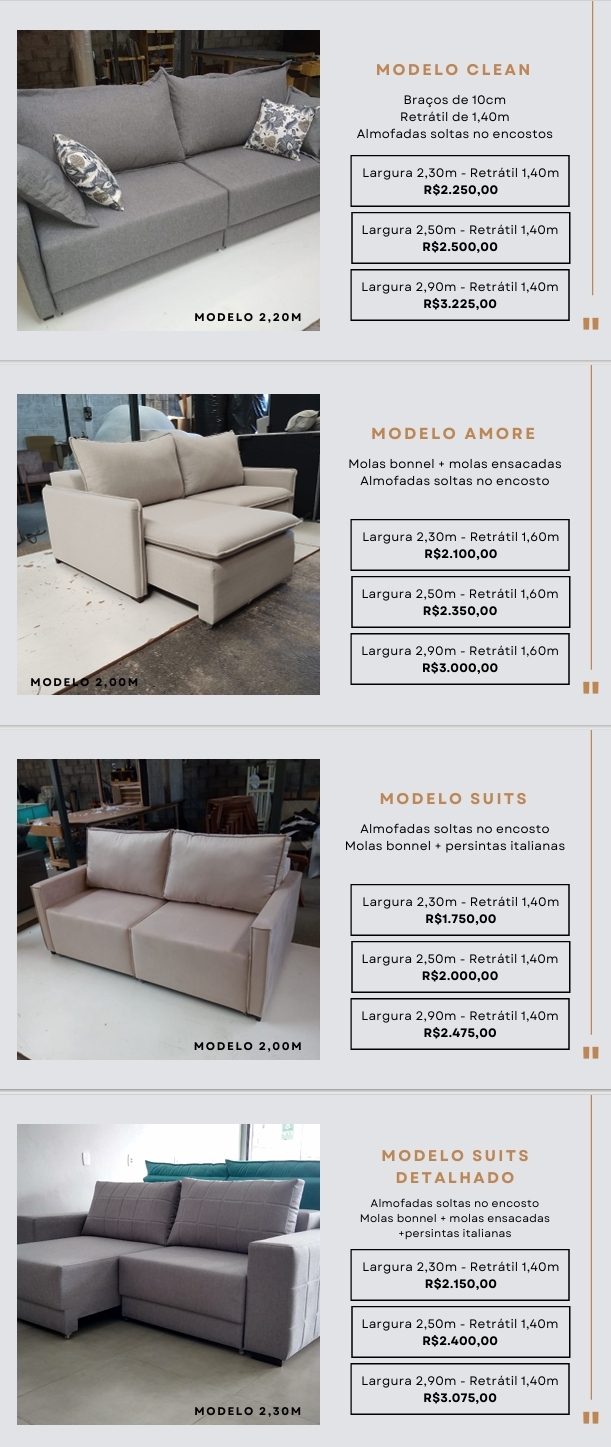 Estofados | Clean - Amore - Suits - Suits Detalhado | Confidare | Venda: +50% 0525