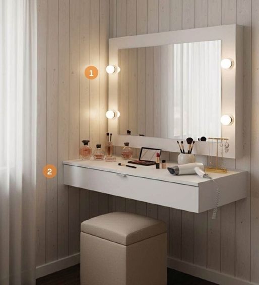 Penteadeira Camarim Suspensa | 01-PE2006 - 02-PE2004 | Tecnomobili 0326