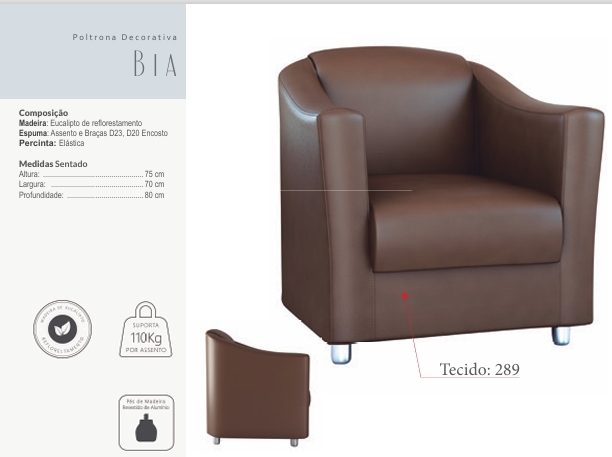 Poltrona Decorativa Bia | Matrix 0925