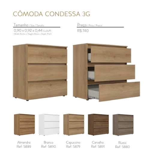 Cômoda Condessa | Venda:-45% | THB 0925