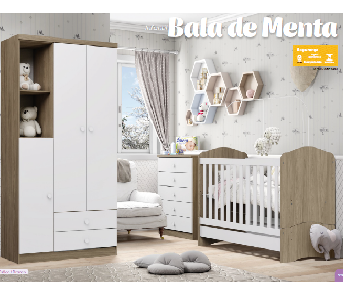 PREÇO + BARATO DO BRASIL | Quarto Infantil Bala de Menta | Henn