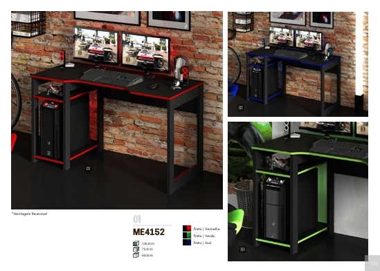 Mesa Gamer | ME4152 - ME4153 | Tecnomobili 0825