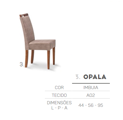 Cadeira Estofada Opala | L2 Design Móveis