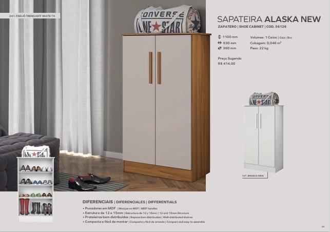 Sapateira | Alaska New | Notável Venda : -45% 0825