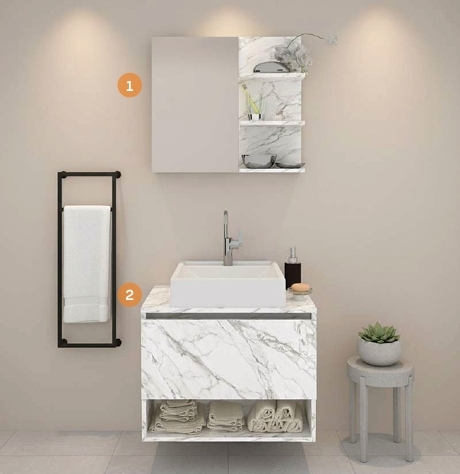 Conjunto de Banheiro | BN3608 -BN3606 | Tecnomobili 0326