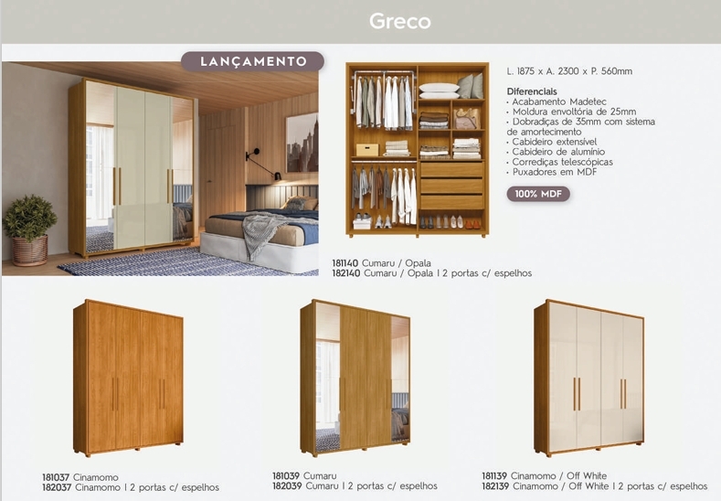 Roupeiro Greco | Madetec 0925