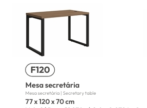 Mesa Secretária | F120 | Kappesberg Móveis 0526