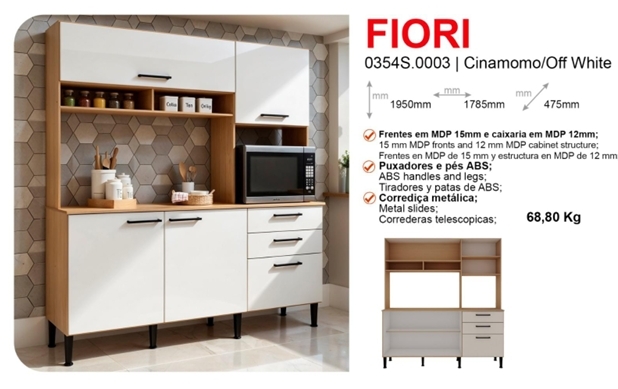 Cozinha Compacta Fiori | Genialflex 0826