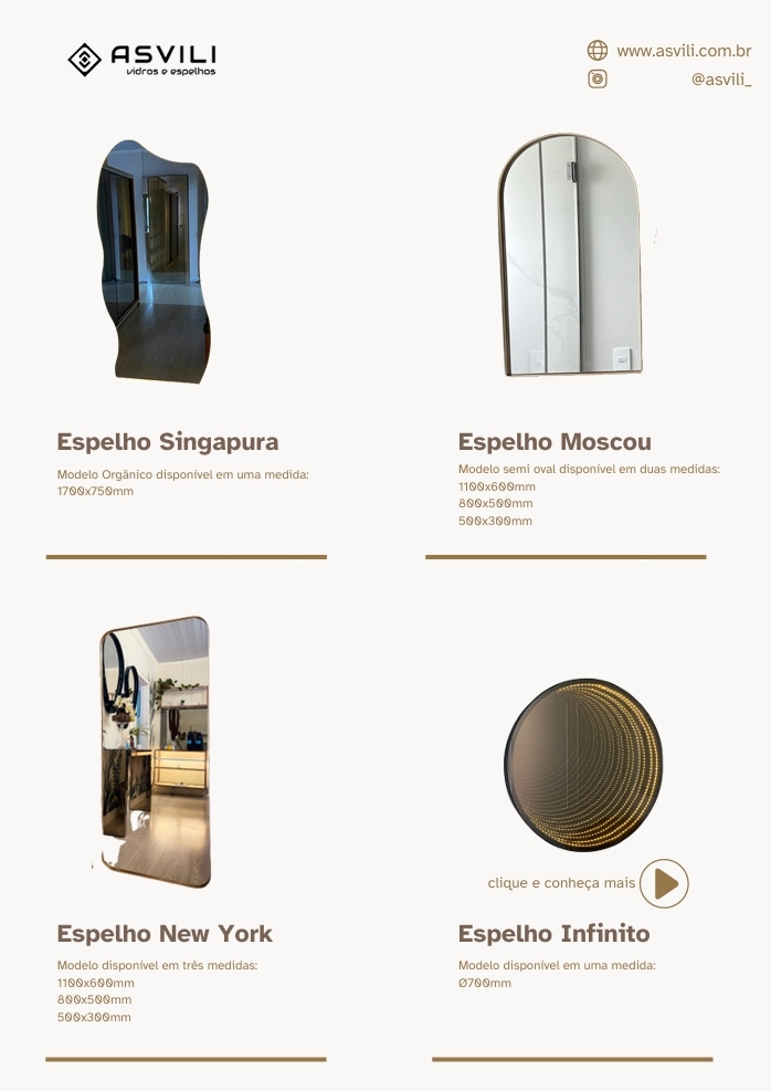 Espelhos - Singapura - Moscou - New York - Infinito | Asvili 0925
