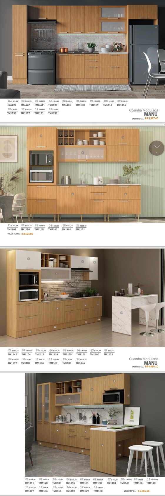 Cozinha Modulada Manu | Venda:-15% | Tecnomobili 0925