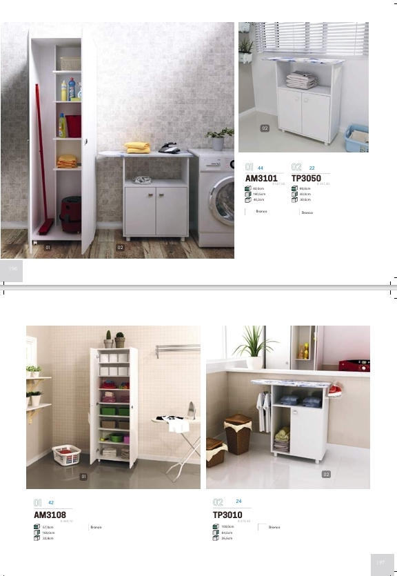 Multiuso p/ Lavanderia | AM3107 - BL3312 - AM3101 - TP3050 - AM3108 - TP3010 | Venda:-15% | Tecnomobili 0925