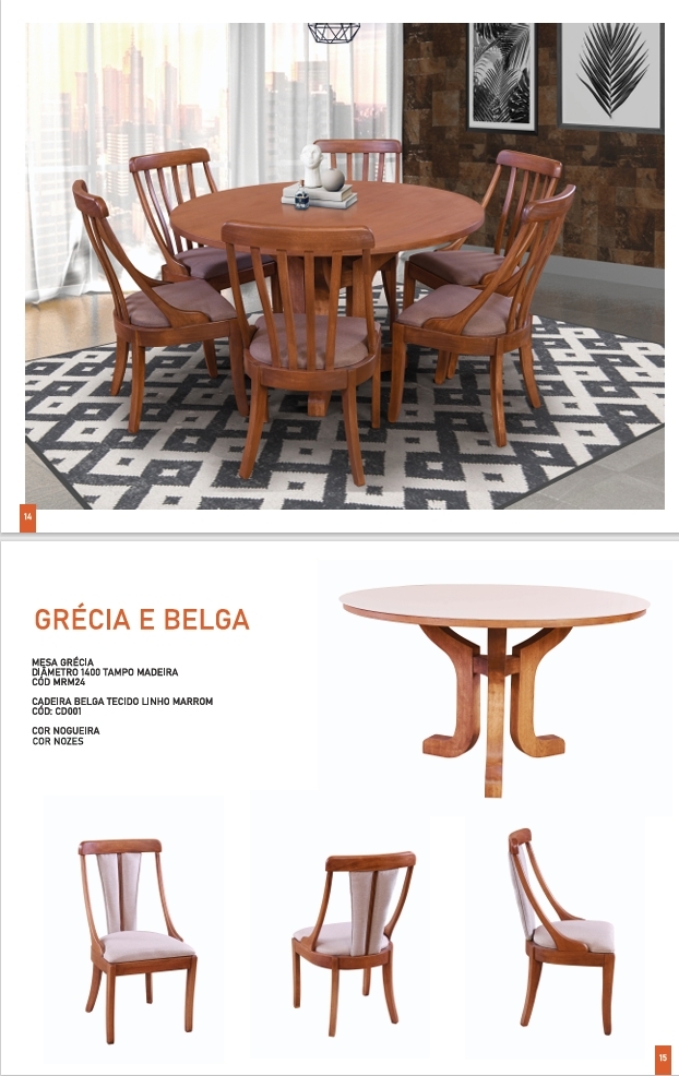 Conjunto Mesa + Cadeira | Grécia e Belga | Nona 0625