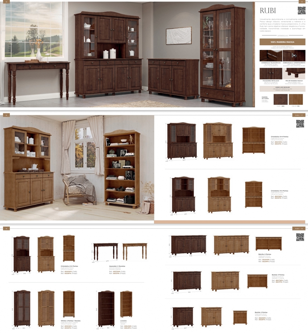 Linha Rubi | Cristaleira - Balcão - Aparador - Vitrine | Finestra 0925