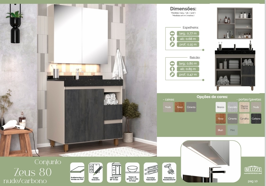 Conjunto Zeus 80 | Consulte Valores Na Descrição | Belizze 1026