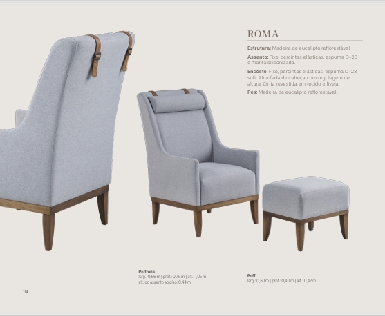 Poltrona + Puff Roma | Treviso 1025