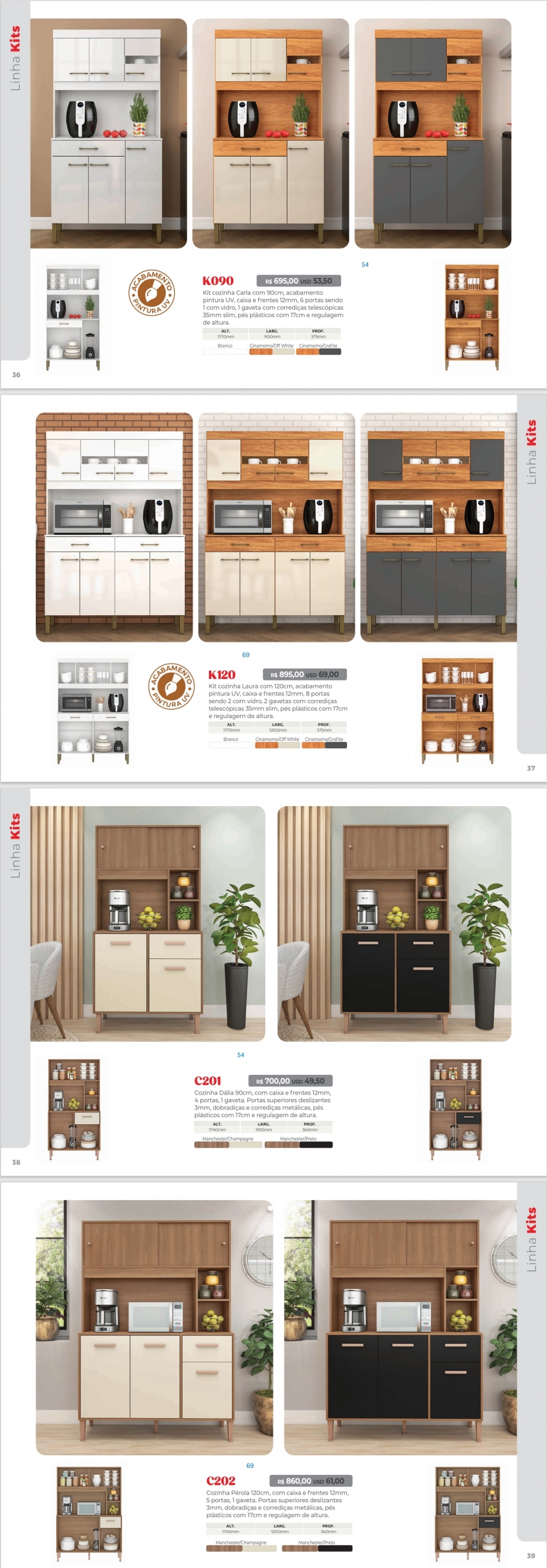 Linha Kits | K090 - K120 - C201 - C202 - C301 - C302 - C303 - C304 - CL06 - CL05 - BP17 | Fellicci | Venda : -40% 0925
