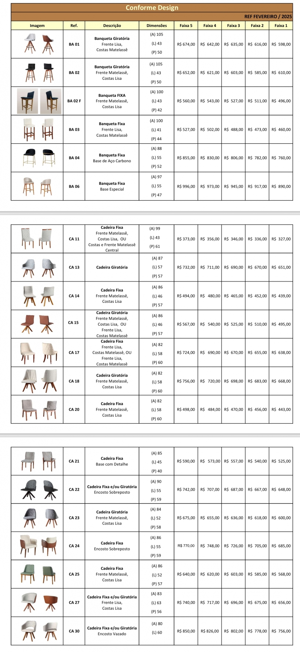 ZConforme Design | Tabela de Valores | Venda +20% 0925