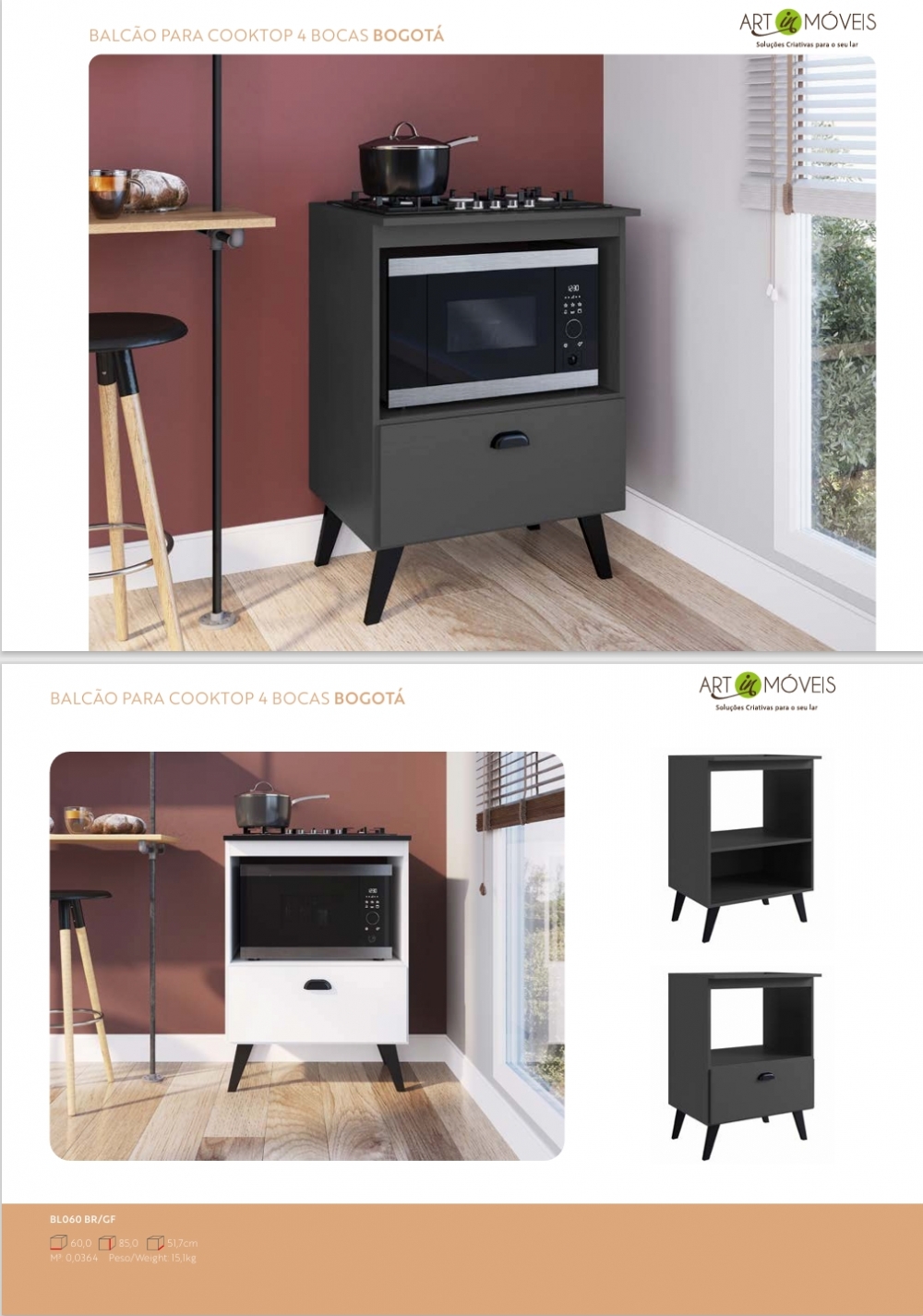 Balcão Cooktop Bogotá | BL060| Art in Móveis 0825