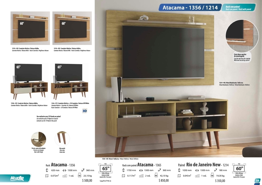Conjunto Atacama | 1214 - 1365 - 1356 | Venda: -40% | Atualle 0725