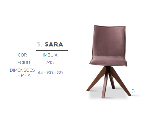 Cadeira Giratória Estofada Sara | L2 Design Móveis