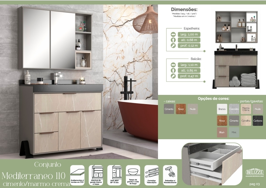 Conjunto Mediterrâneo 110 | Consulte Valores Na Descrição | Belizze 1026