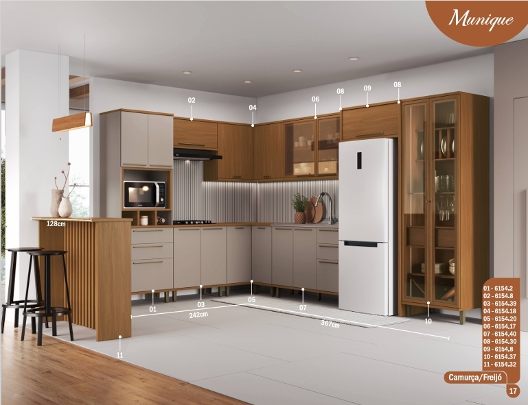 Cozinha Modulada Munique | Indékes 0426