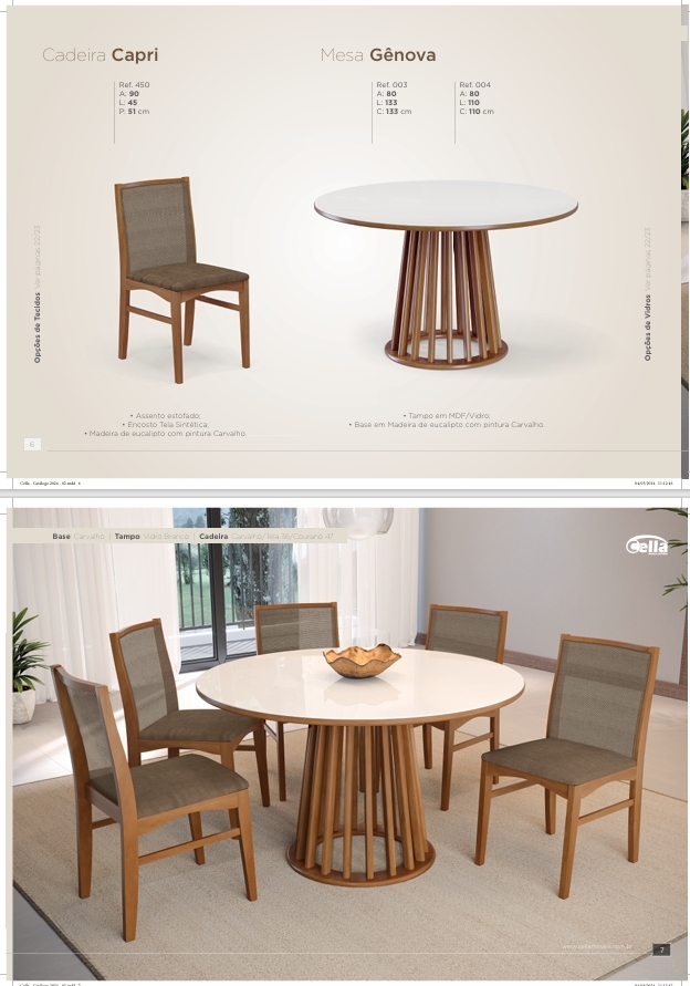 Conjunto Mesa + Cadeira | Capri - Gênova | Cella 0525