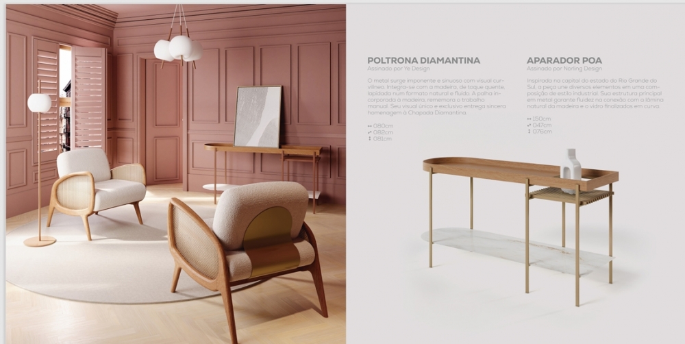 Poltrona Diamantina + Aparador Poa | Macrosul 1025