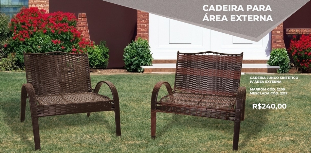 Cadeira junco sintético p/ área externa | 2209 - 2219 | Lindelli Venda : +50% 0825 