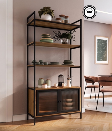 Estante Euforia P1029 | Linha Sala | Placa e Ponto 0926
