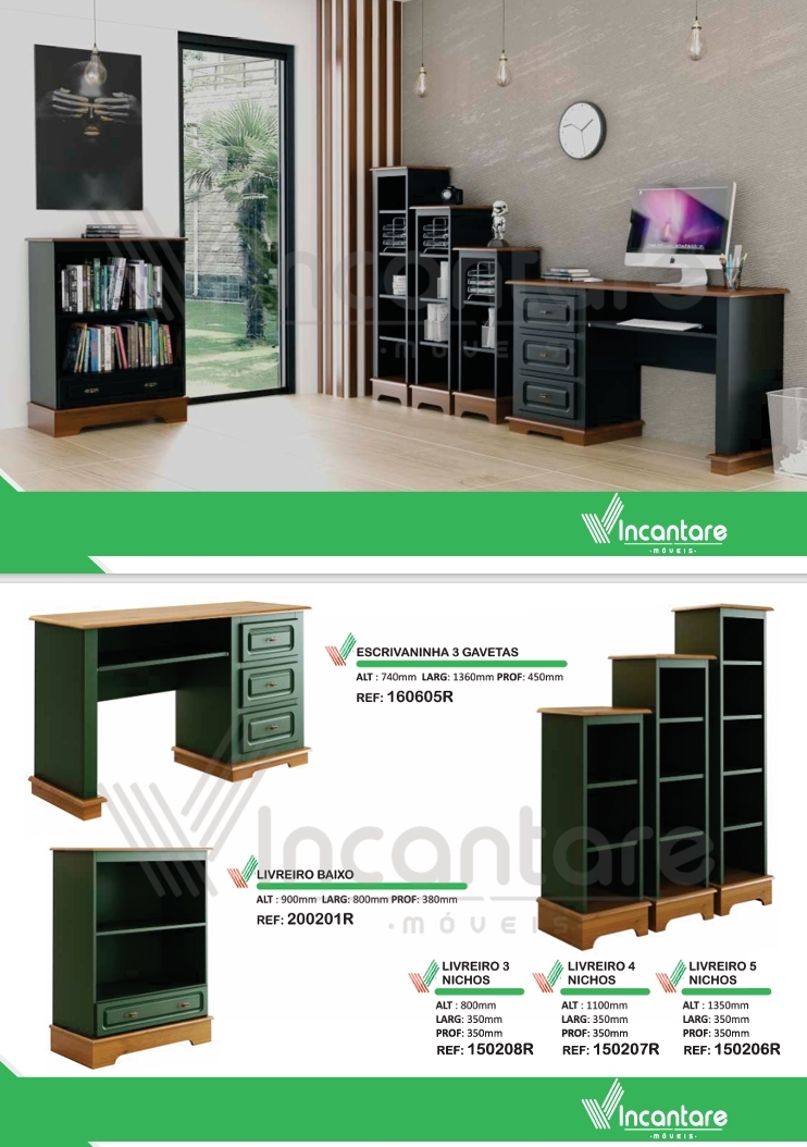 Linha Board | Escritório | 160605R - 200201R - 150208R - 150207R - 150206R | Incantare 0825