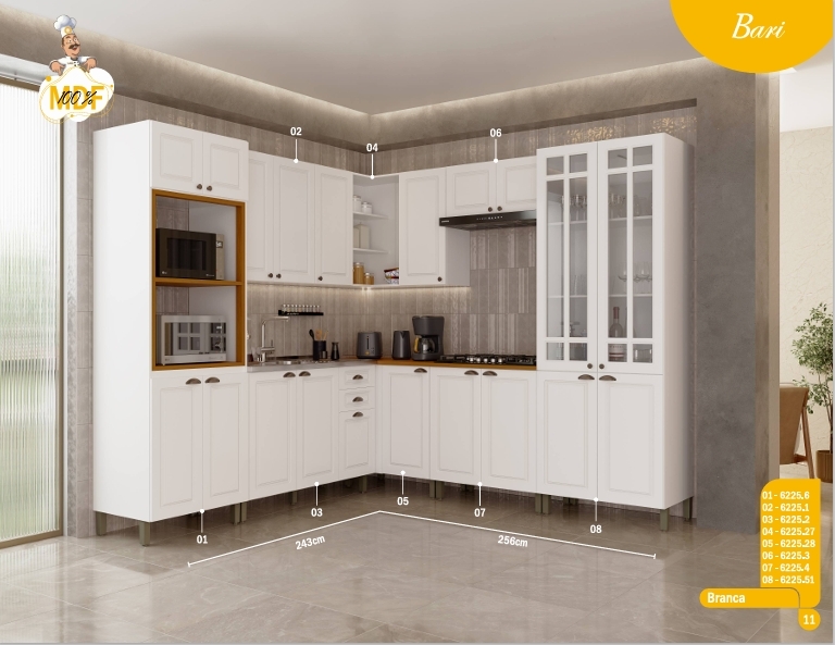 Cozinha Modulada Bari | Indékes 0426