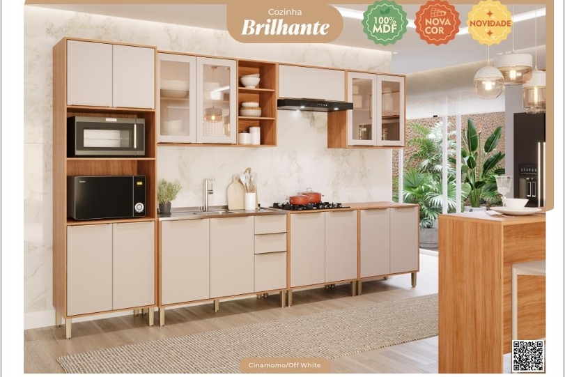 Cozinha Modulada Brilhante | MGM 0825